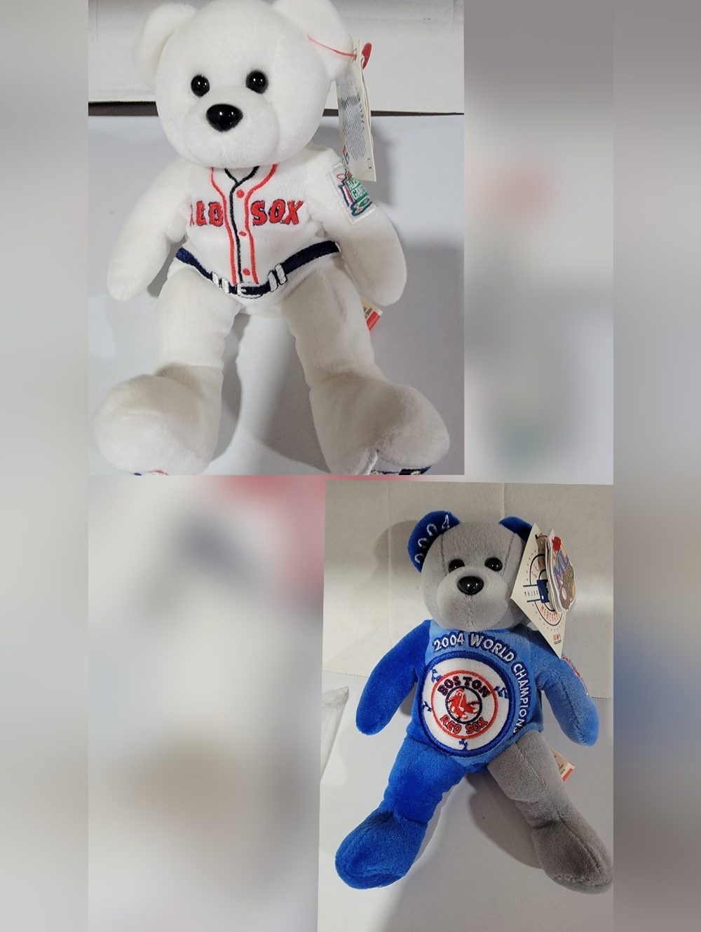 Awesome pair of MLB Boston Red Sox plush bears!